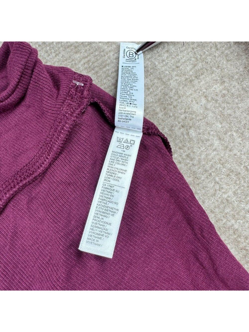 Athleta Well Rested Rib Sleep Short Deep Burgundy Modal Ribbed NWT S XL 3X Comfy - Picture 7 of 14